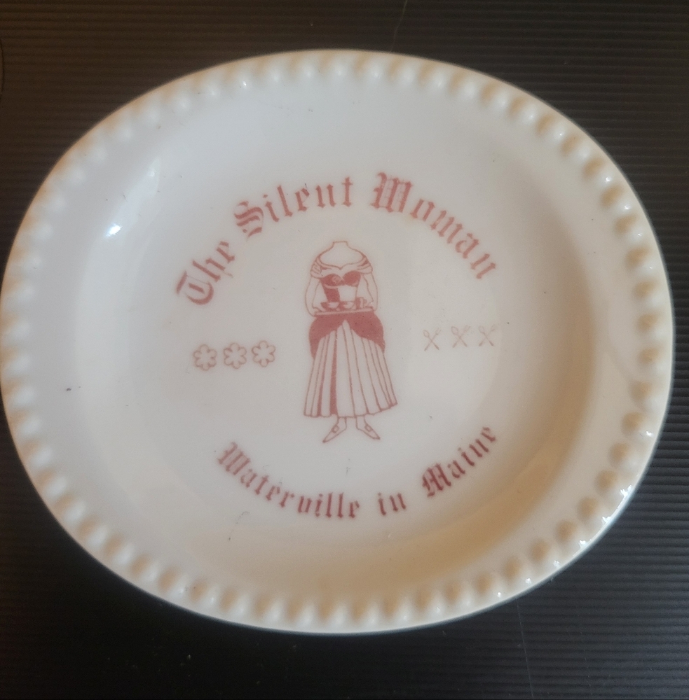 Vintage Advertising Ashtray from "The Silent Woman" Italian Restaurant